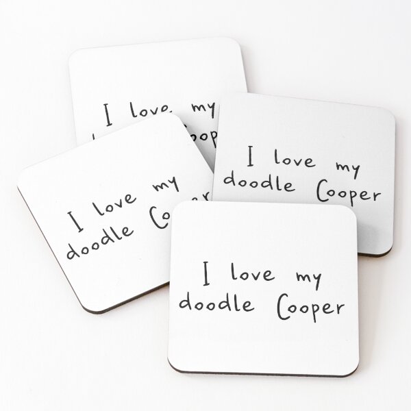 Item preview, I Love My Goldendoodle Cooper - Golden Doodle Dog Name Sticker designed and sold by efdesigns.