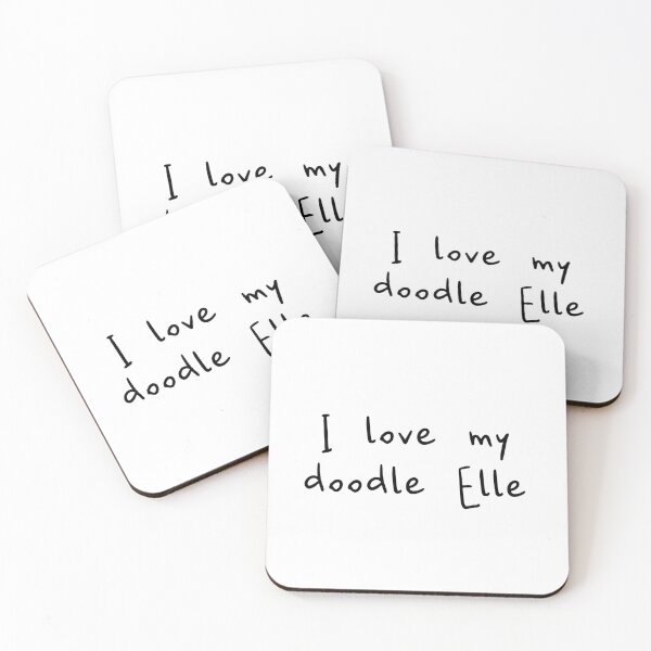 Item preview, I Love My Goldendoodle Elle - Golden Doodle Dog Name Sticker designed and sold by efdesigns.