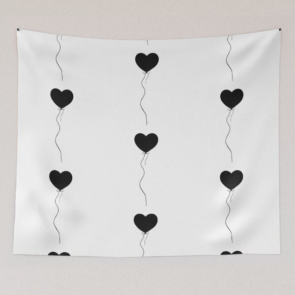Item preview, Pulling on the Heart Strings. All black version. Reach for this heart balloon on a string designed and sold by tinytiger77.