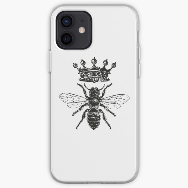 Bienenkönigin | Vintage Honigbienen | Schwarz und Weiß | iPhone Flexible Hülle