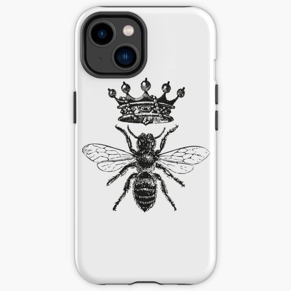 Queen Bee | Vintage Honey Bees | Black and White | iPhone Tough Case