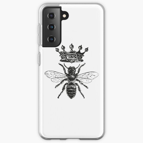 Queen Bee | Vintage Honey Bees | Black and White | Samsung Galaxy Soft Case
