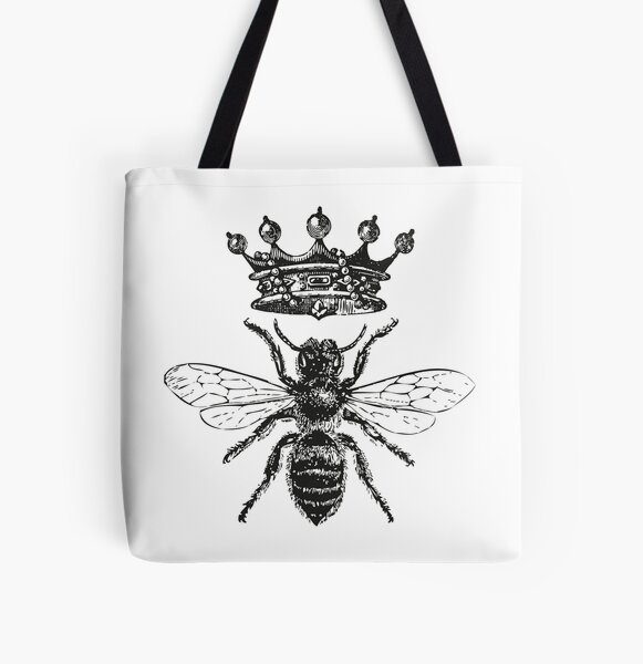 Bee Makeup Bag Gold Bees Black Canvas Bag Toiletry Bag 