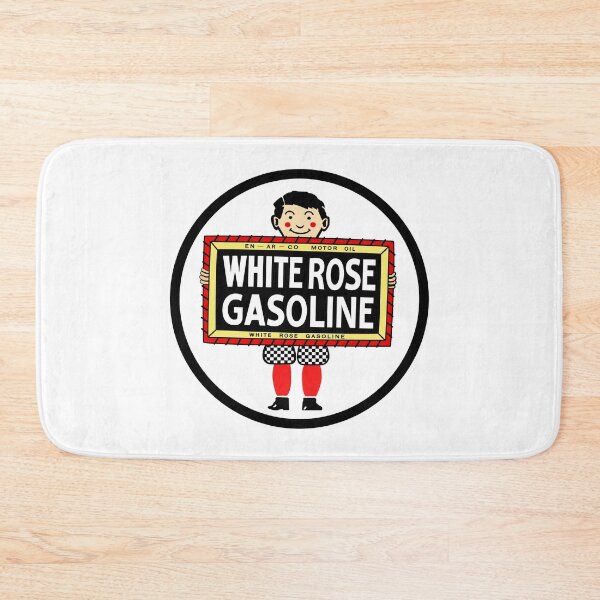 Item preview, White Rose Gasoline. Boy with slate vintage sign. Clean version designed and sold by htrdesigns.