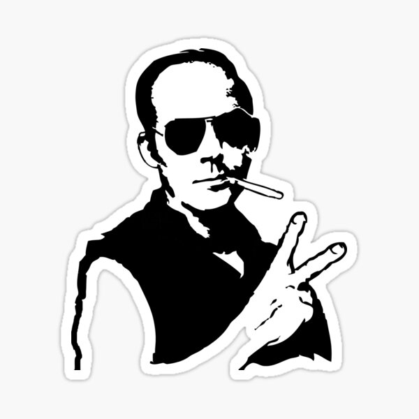 Hunter S Thompson Peace Sign Symbol Sticker