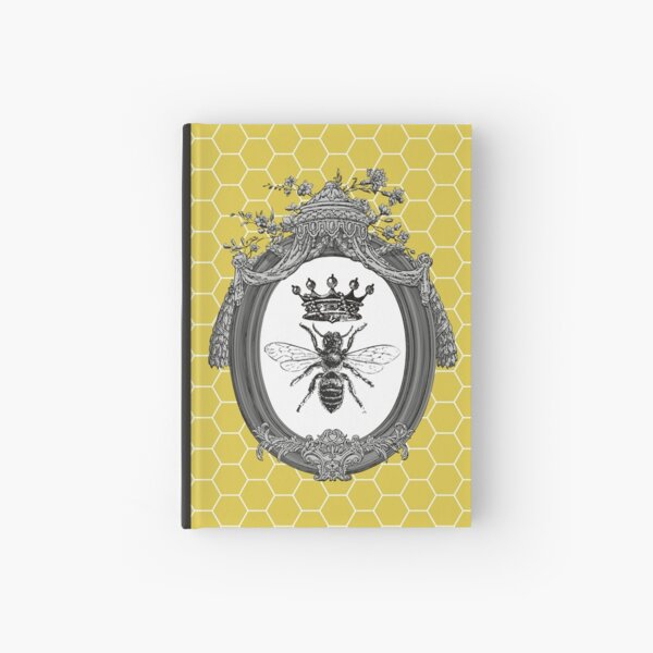 Queen Bee | Vintage Honey Bees | Honeycomb Patterns | Hardcover Journal