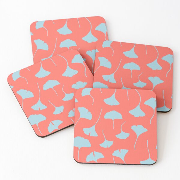 Item preview, Ginkgo Leaves and Living Coral designed and sold by AllisonDelDuca.