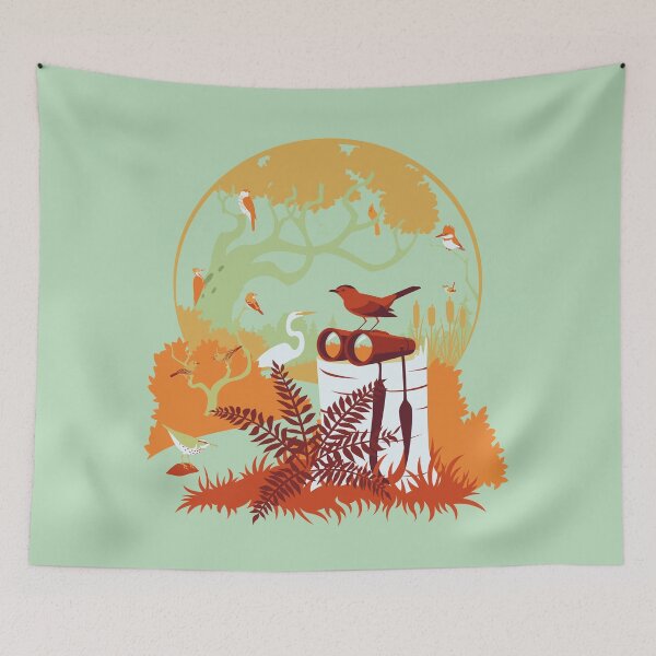 Item preview, Birdwatcher (reds) designed and sold by JadaFitch.