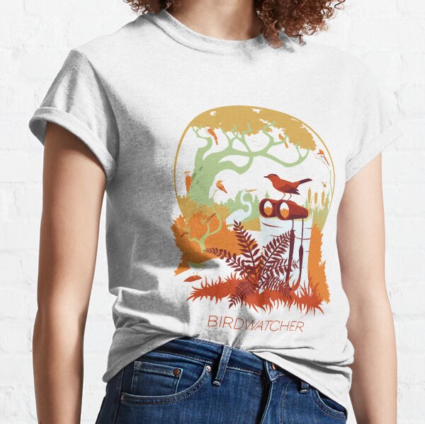 Birdwatcher (reds) Classic T-Shirt