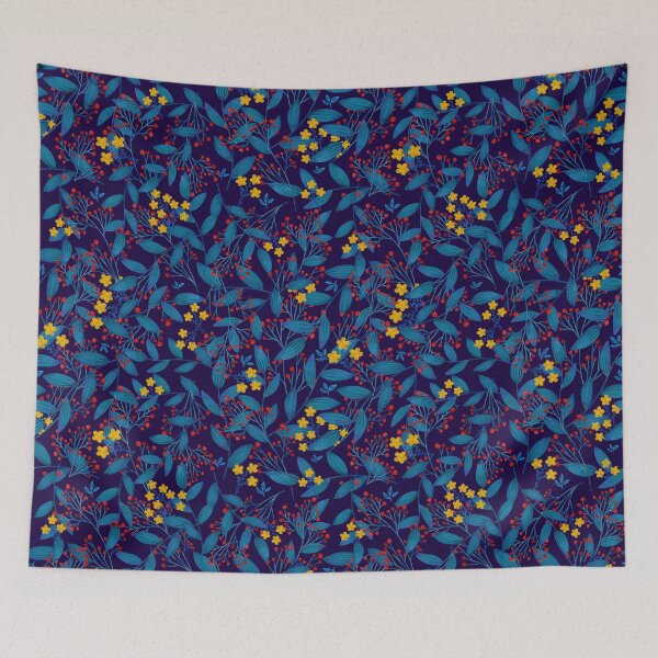 Item preview, Blue and Red Flowers designed and sold by Anna Fox.
