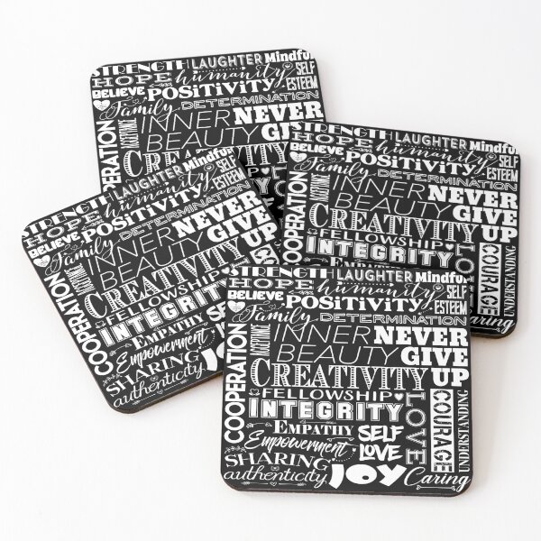 Item preview, Inspirational Words in Black and White designed and sold by Elsy's Art.