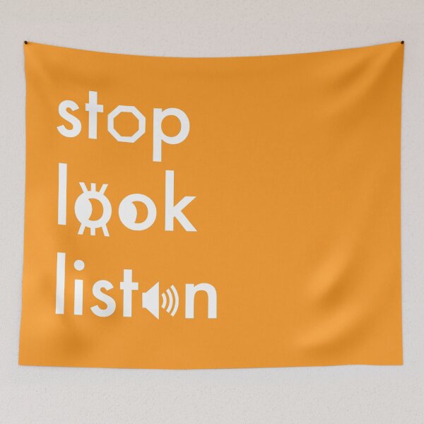 Item preview, Stop, look, listen designed and sold by jo m..