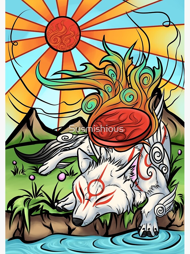 Okami Amaterasu Metal Print for Sale by WhiteLoba