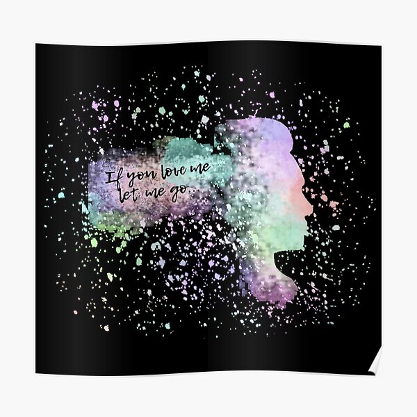 If you love me rainbow splatter paint Poster