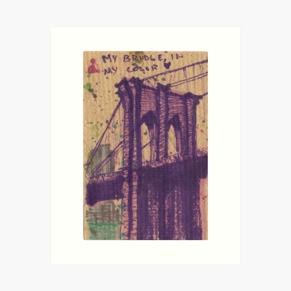 brooklyn bridge in my color Art Print