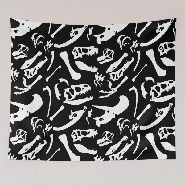 Item preview, Dinosaur Bones (Black and White) designed and sold by TheKohakuDragon.