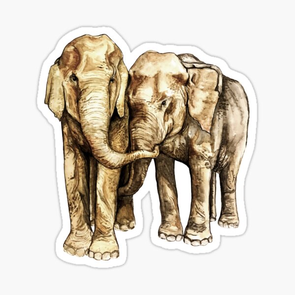 Item preview, Two Elephants designed and sold by Joanne Agus.