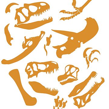Artwork thumbnail, Dinosaur Bones (Gold) by thekohakudragon