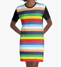 Max's Colourful Striped Outfit Graphic T-Shirt Dress