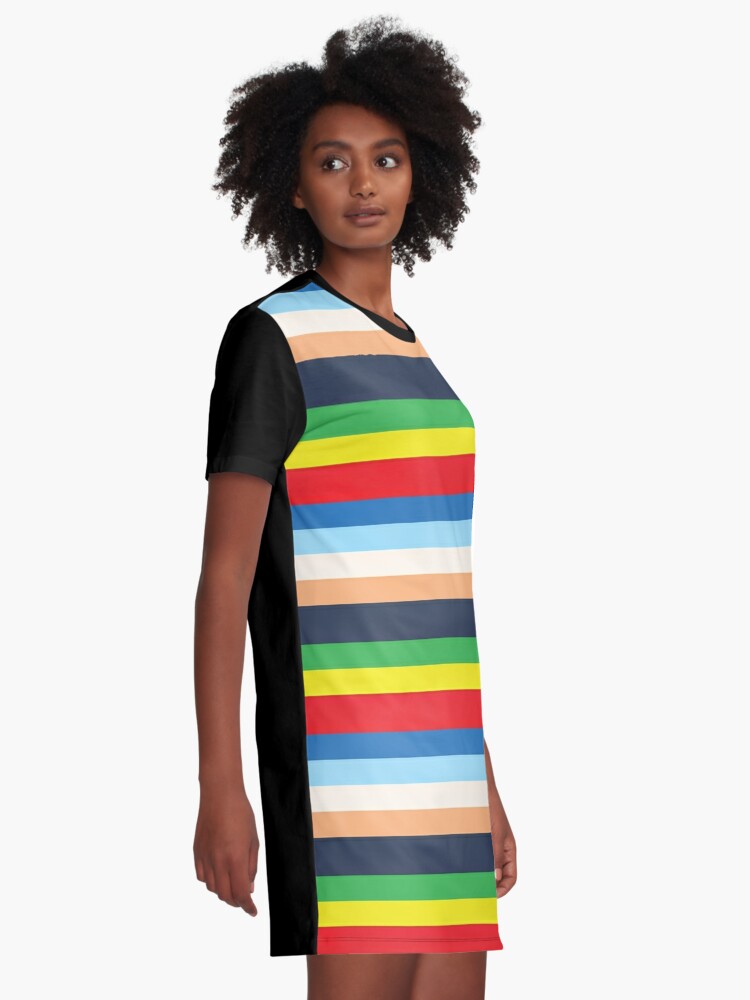 colourful t shirt dress