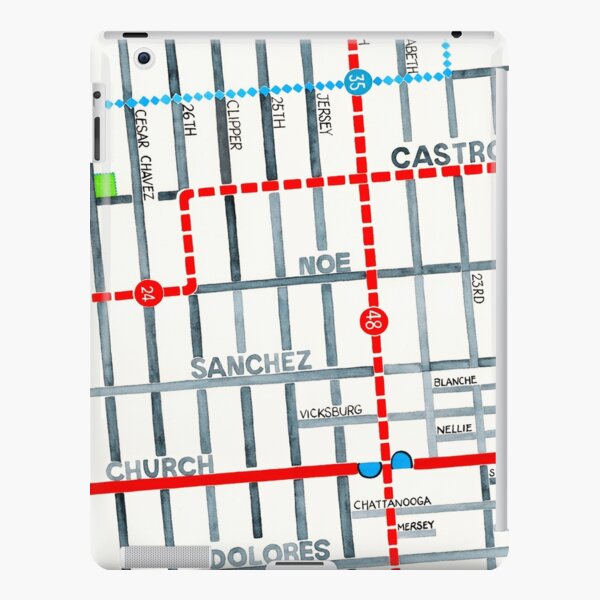 San Francisco map - Noe Valley iPad Snap Case