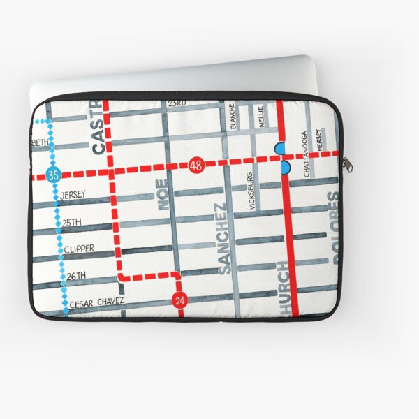 San Francisco map - Noe Valley Laptop Sleeve