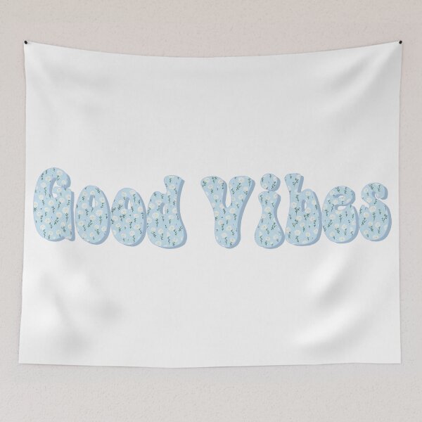 Item preview, Good Vibes (Blue Flower Garden with Shadow) designed and sold by Caroline Amanda.