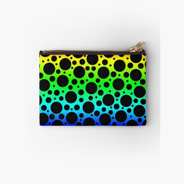 Item preview, Random Polka Dots - Black on Rainbow designed and sold by Whoopsidoodle.