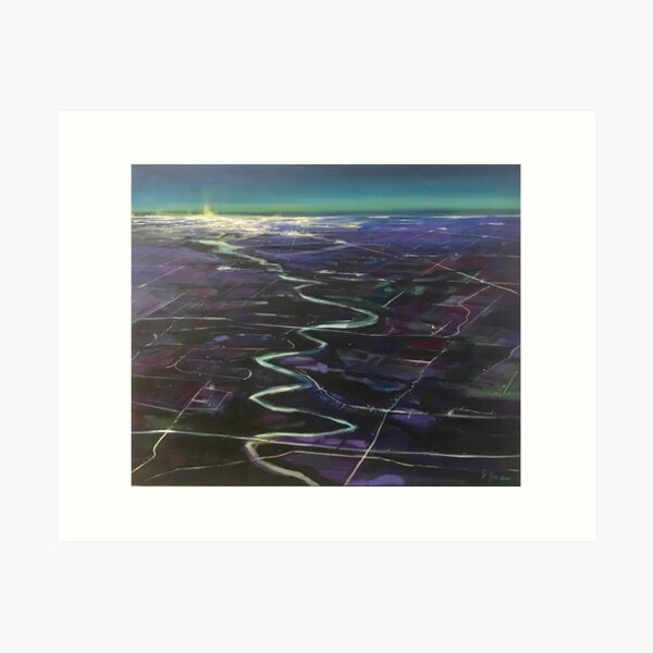 Midwestern Aerial Landscape Art Print