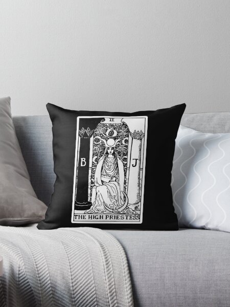 Aperçu de l'œuvre II. La carte de tarot de la grande prêtresse | Noir et blanc créée et vendue par wildtribe.