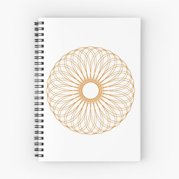 Item preview, Geometric Orange donut on a white background. Intricate shaped circle design designed and sold by tinytiger77.