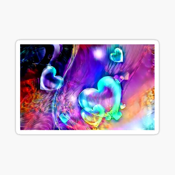 "Abstract Heart Art" Sticker for Sale by Alyxandre Redbubble
