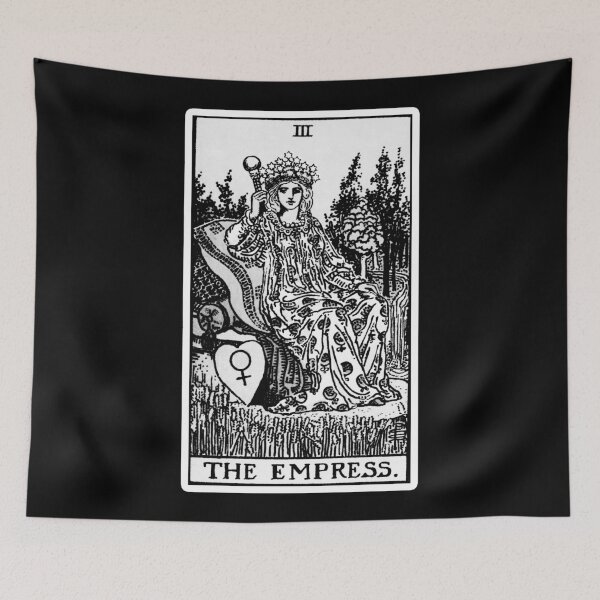 Item preview, III. The Empress Tarot Card | Black and white designed and sold by wildtribe.