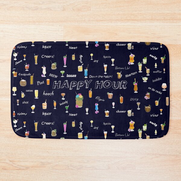 Item preview, Happy Hour Cocktails and Brews on Dark Blue  designed and sold by MelindaLedsome.