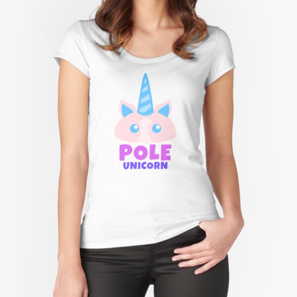 Pole Unicorn Multicolor Fitted Scoop T-Shirt