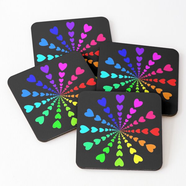 Item preview, Rainbow colored hearts designed and sold by colorsofcherry.