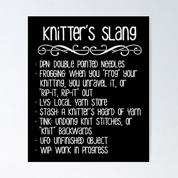 Item preview, Knitter's Slang designed and sold by Cat Lady Designs.