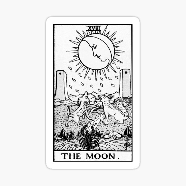 Tarot Sun and Moon Sticker for Sale by natskilou