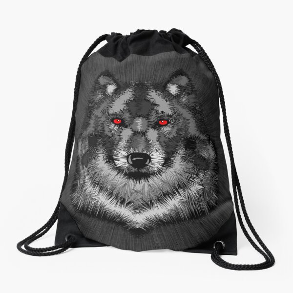 Wolf Drawstring Bag