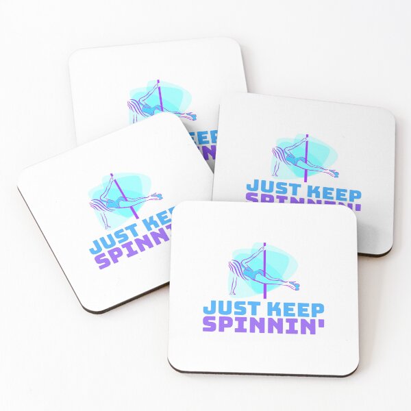 Item preview, Just Keep Spinnin Pole Dance Blue designed and sold by PoleUnicorn.