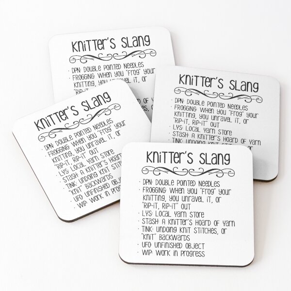 Item preview, Knitter's Slang designed and sold by Cat Lady Designs.