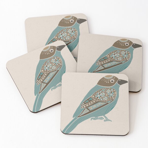 Item preview, Folk Art Bird, green brown designed and sold by LindaJoanne4.