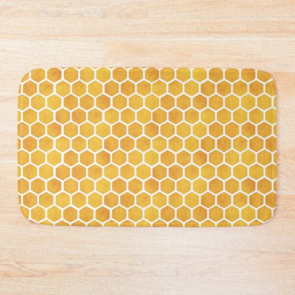 Item preview, honey comb watercolor pattern designed and sold by SipAndRead.