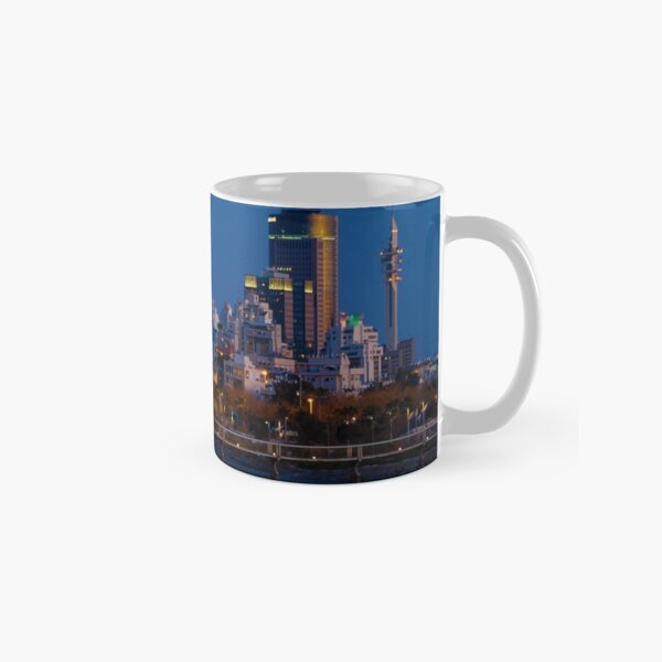 city lights and twilight hour at Tel Aviv Classic Mug