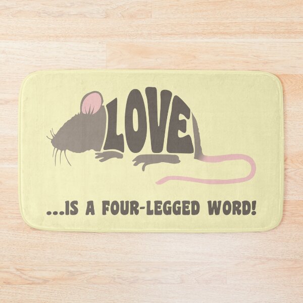Item preview, Love is a four-legged word! - mouse designed and sold by RatArt Designs.