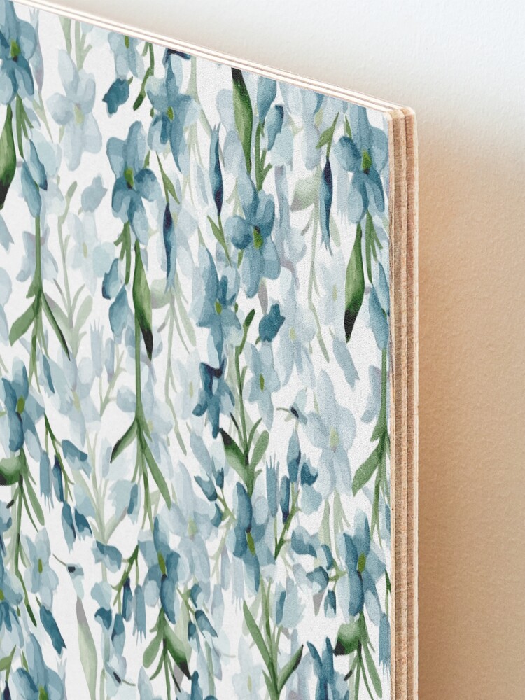 Alternate view of Blue branches Mounted Print