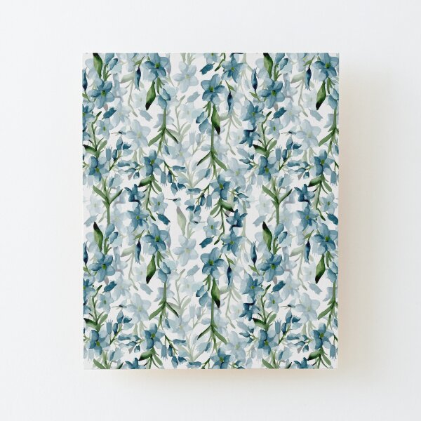 Blue branches Wood Mounted Print