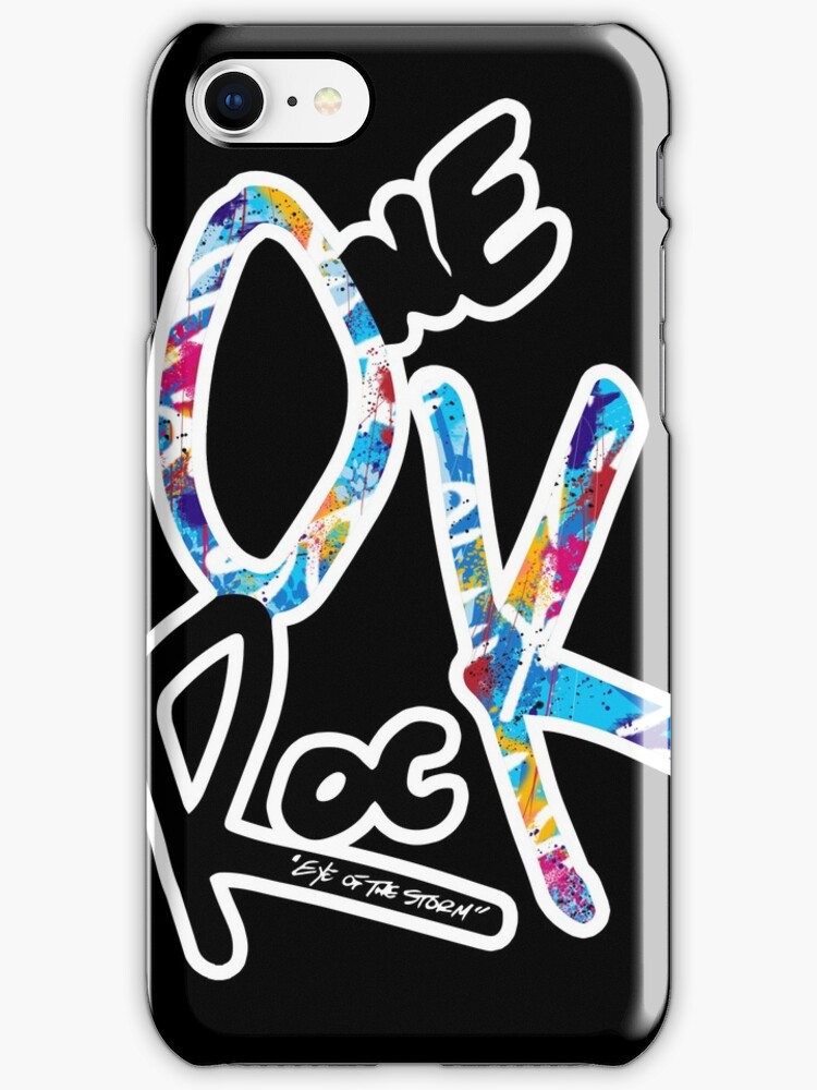 One Ok Rock Eye Of The Storm Black W White Outline Iphone Case Cover By Nightspyro Redbubble