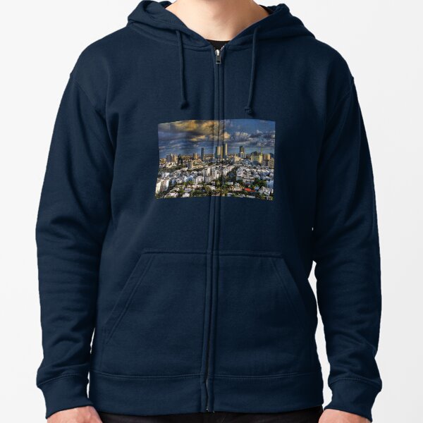 Tel Aviv Heliport shadowing Zipped Hoodie