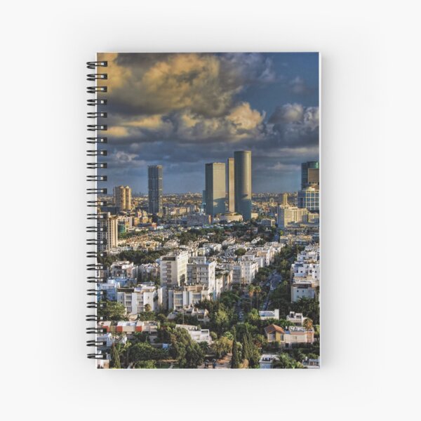 Tel Aviv Heliport shadowing Spiral Notebook